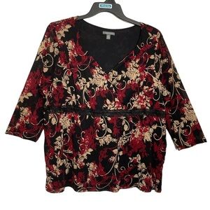 3/$30 Apt 9 Floral Lined Blouse Top Size 2X Floral